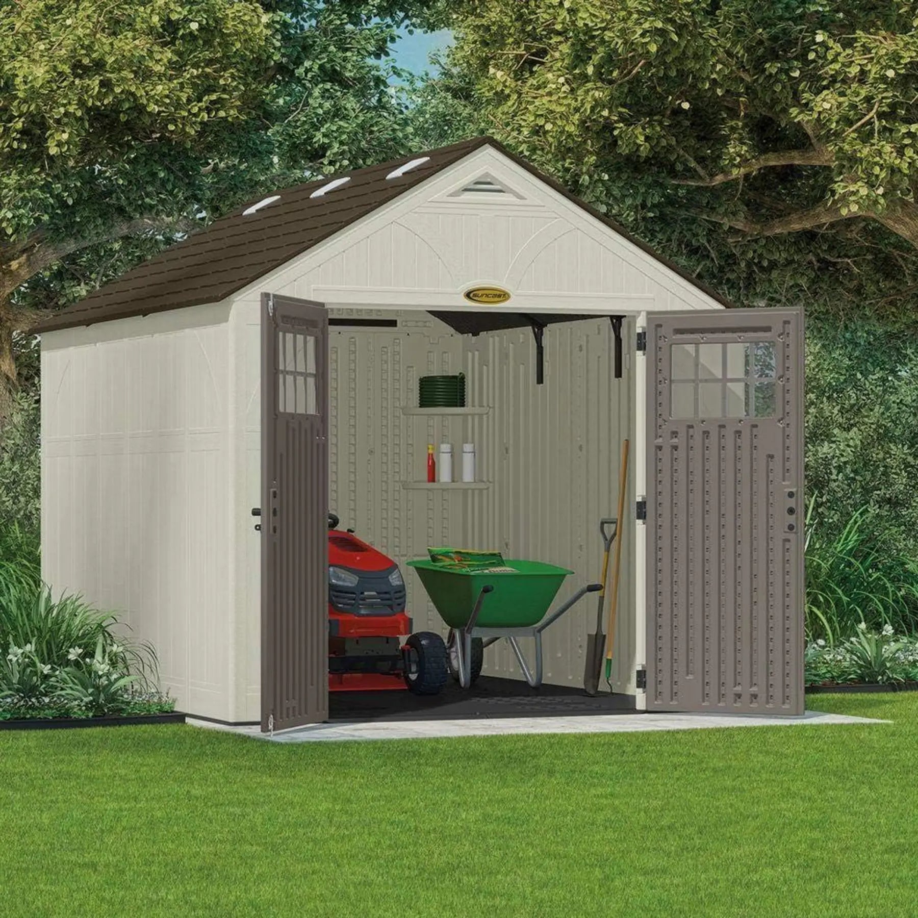 Suncast Tremont 8 ft. W x 7 ft. D Resin Storage Shed